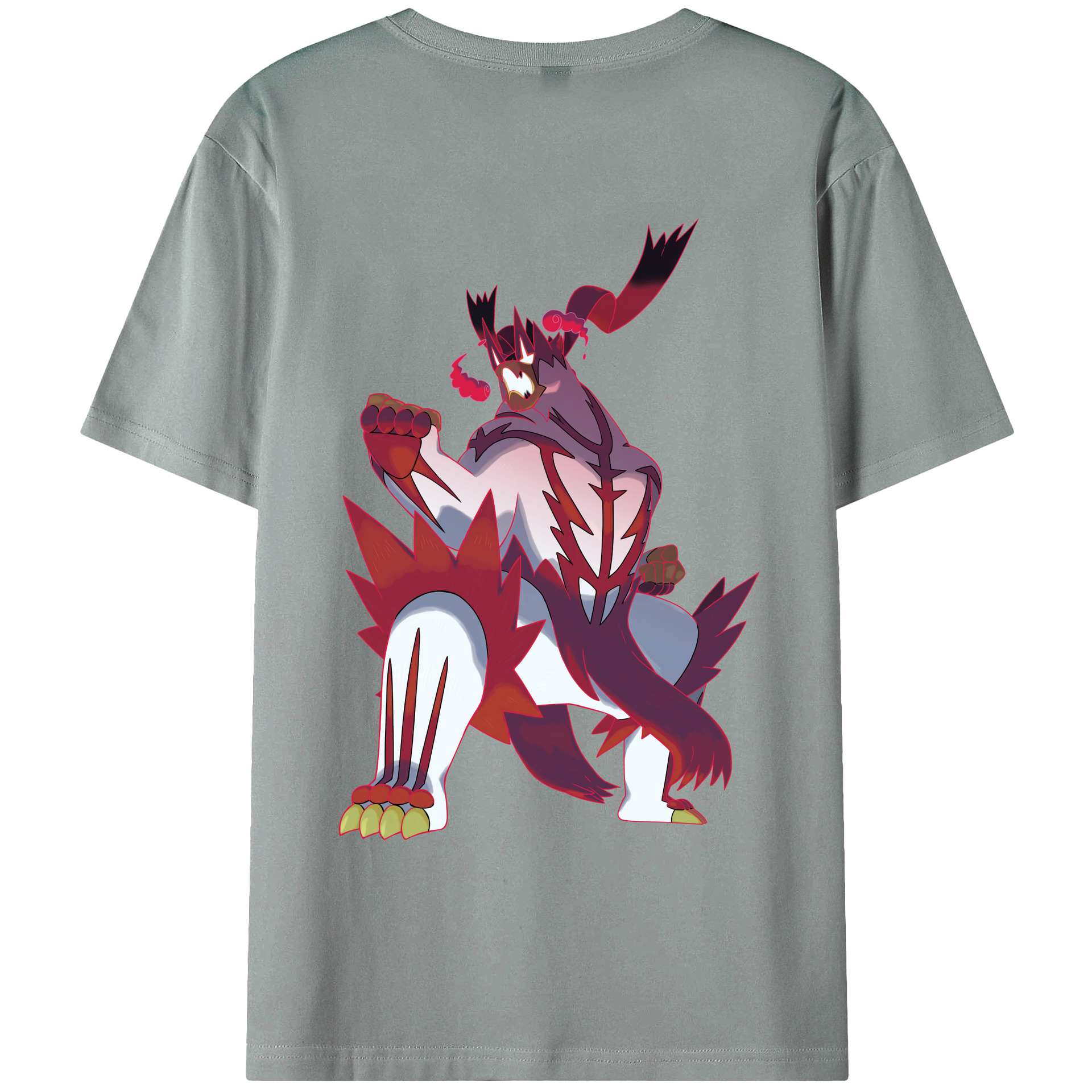 （画像用） ポケットモンスター Pokémon 綿100％ メンズ半袖Tシャツ（バックプリント） 通気性
